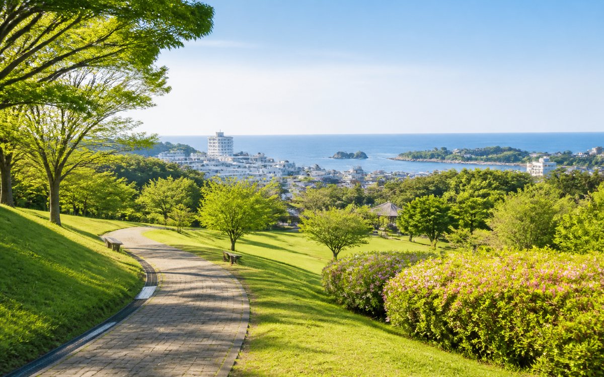 平草原公園の緑と海